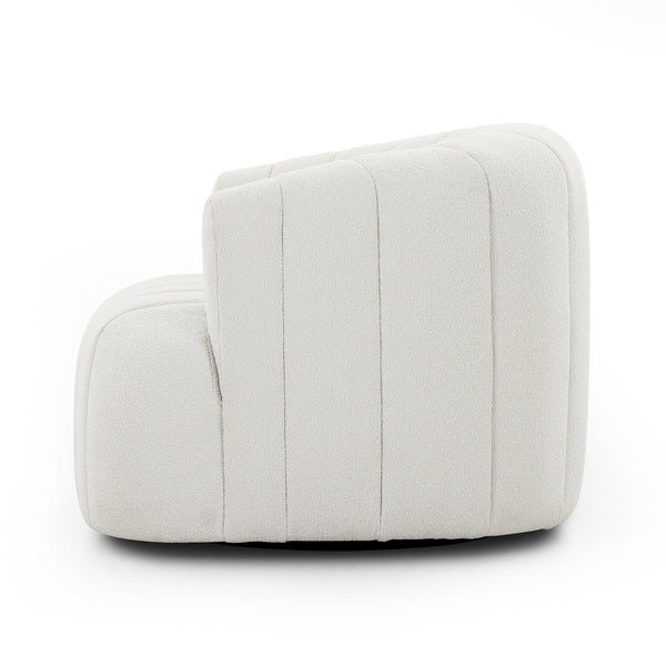 Elliana Swivel Chair In Fiqa Boucle Natural