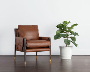 MAUTI ARMCHAIR - BROWN - SHALIMAR TOBACCO LEATHER