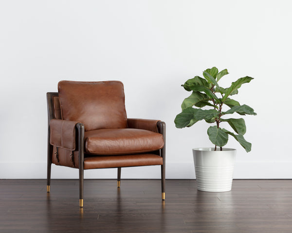 MAUTI ARMCHAIR - BROWN - SHALIMAR TOBACCO LEATHER
