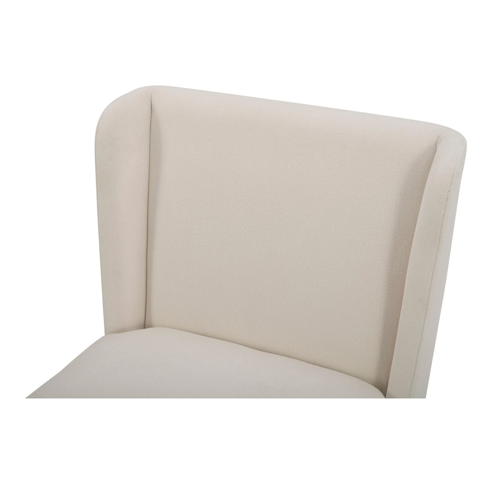 Moe's Cormac Rolling Dining Chair in Cream