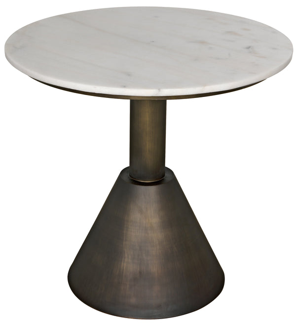 Joseph Side Table, Aged Brass