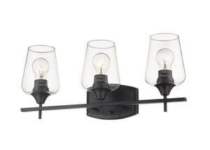 Joliet 3 Light Vanity in Matte Black Finish
