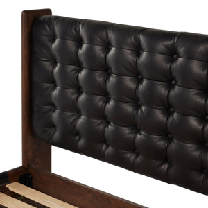 Halston Bed In Terra Brown Ash In Queen