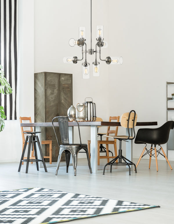 Calliope 6 Light Pendant in Polished Nickel Finish