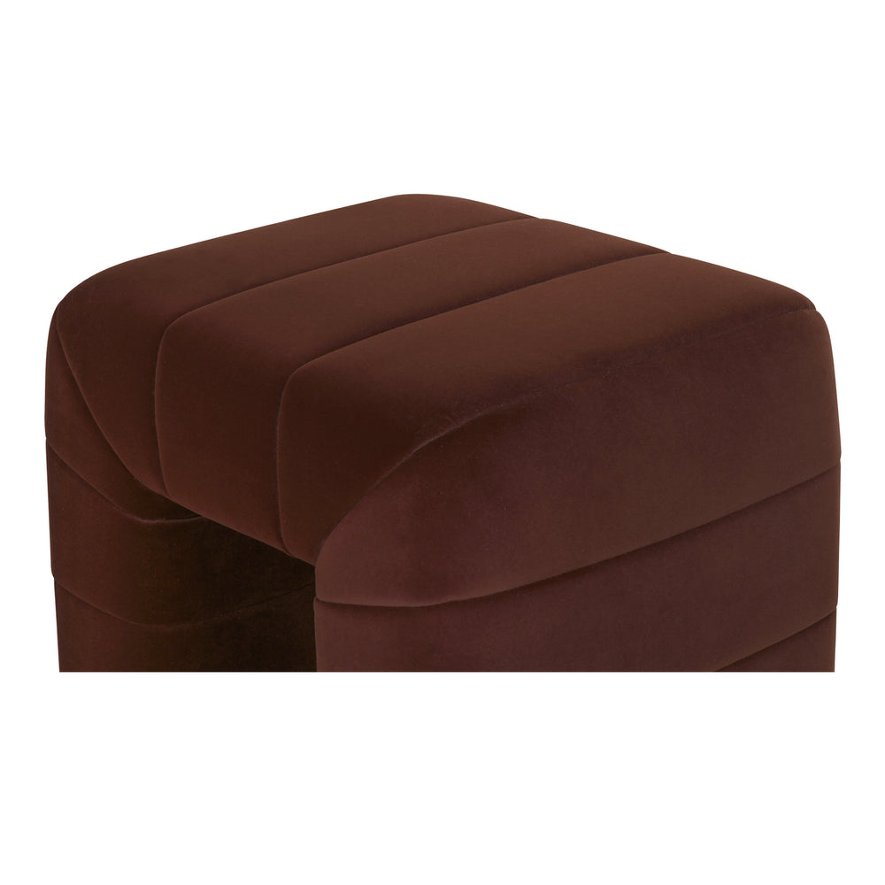Verity Stool in Warm Brown Velvet