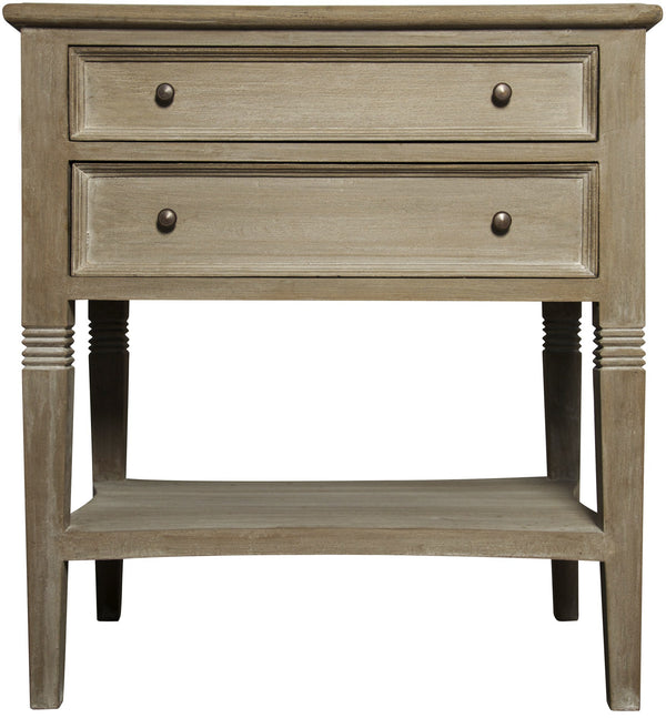 Oxford 2-Drawer Side Table Weathered