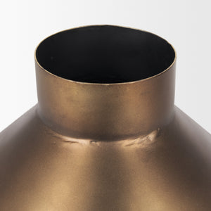 Perrin Small Brushed Gold Metal Decorative Vase