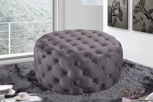 Percy Ottoman/Bench In Grey Velvet