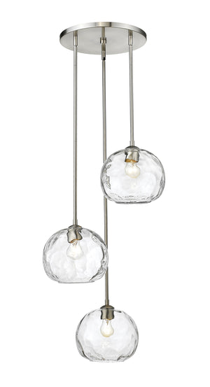 Chloe 3 Light Pendant in Brushed Nickel Finish