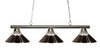 Sharp Shooter 3 Light Billiard Light in Brushed Nickel Finish