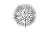 Wire Tree Wall Art, Smallall, Circle, Metal, Black