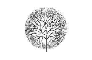 Wire Tree Wall Art, Smallall, Circle, Metal, Black