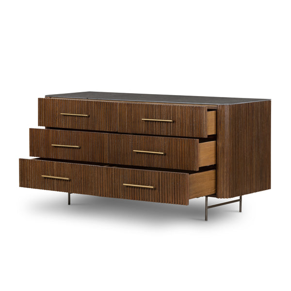 Fletcher 6 Drawer Dresser In Bluestone
