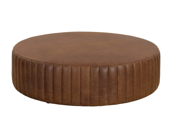 DIVANO OTTOMAN - LUCIA TOBACCO LEATHER