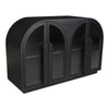 Salone Cabinet in Black with Reeded Glass