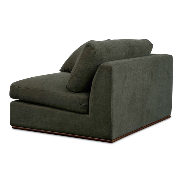Moe's Rue Left Arm Facing Chair in Deep Green