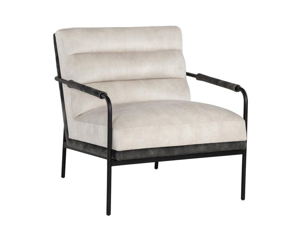 TRISTEN LOUNGE CHAIR - NONO CREAM / NONO DARK GREEN