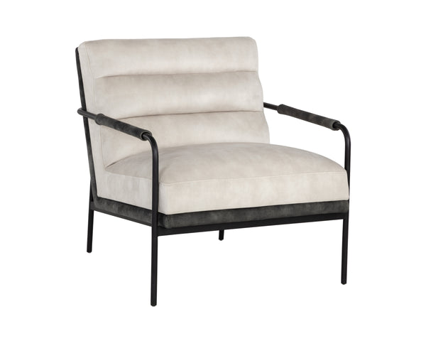 TRISTEN LOUNGE CHAIR - NONO CREAM / NONO DARK GREEN