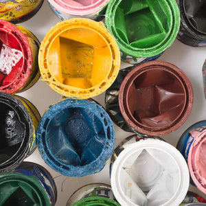 Paint Can Wall Art, Square, Assorted Colors, Large