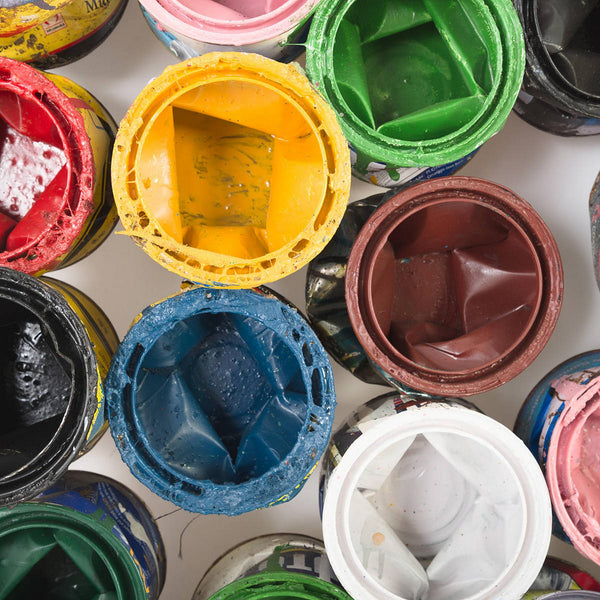 Paint Can Wall Art, Square, Assorted Colors, Large