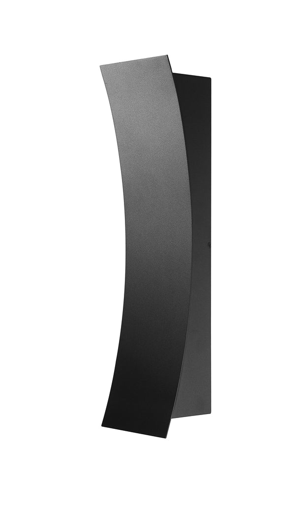 Landrum 2 Light Outdoor Wall Sconce in Black Finish