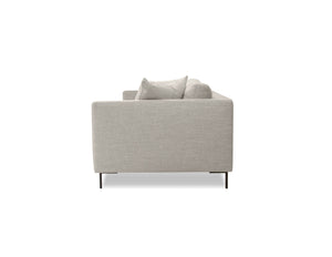 Tux Sofa in light grey and black legs