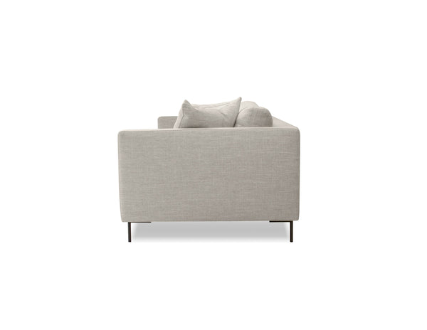 Tux Sofa in light grey and black legs