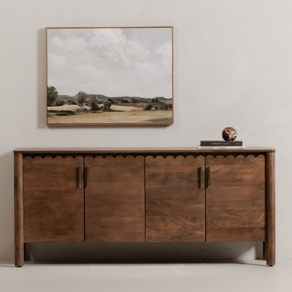 Moe's Wiley 4 Door Sideboard in Vintage Brown