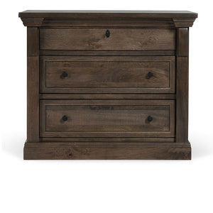Adelaide Solid Wood 3-Drawer Nightstand - Cocoa Brown
