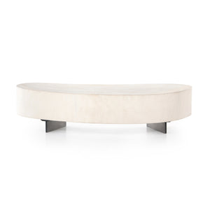 Avett Coffee Table Short Piece In Bleached