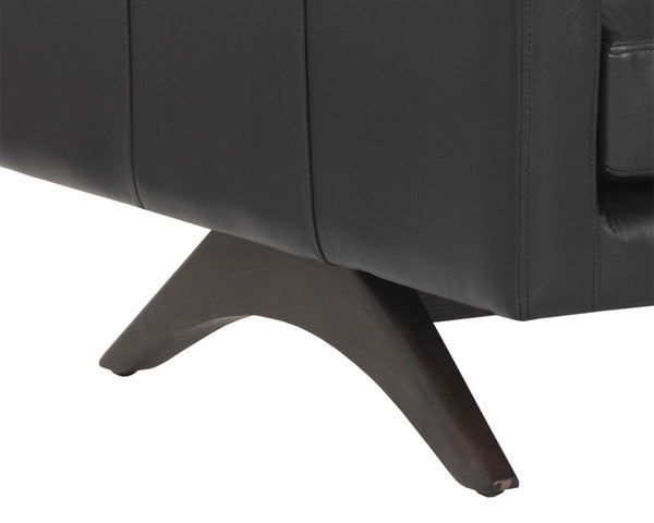 ROGERS SOFA - CORTINA BLACK LEATHER