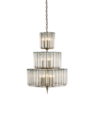Bevilacqua Medium Chandelier In Silver Leaf