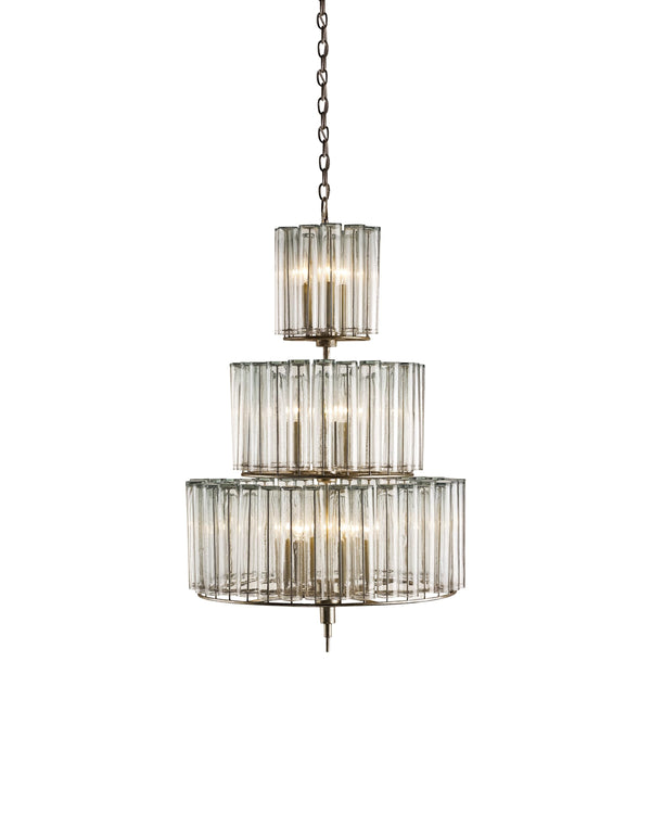 Bevilacqua Medium Chandelier In Silver Leaf