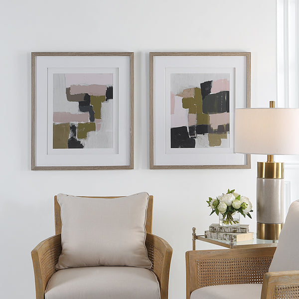Color Block Framed Prints, Set/2