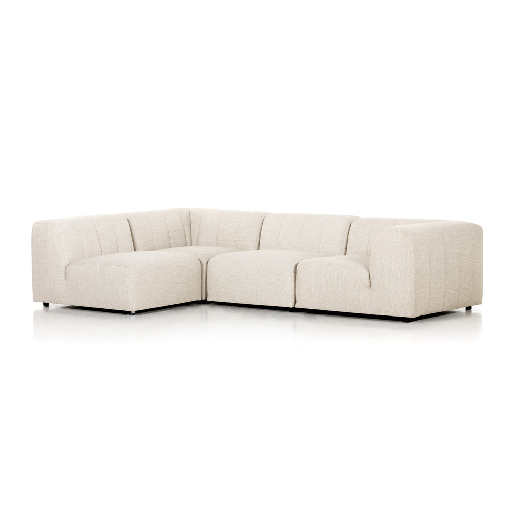 Gwen Outdoor 4 Pc Sectional In Faye Sand