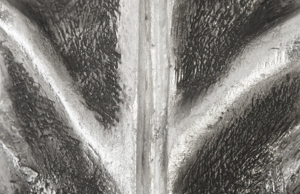 Petiole Wall Leaf, Silver, Small, Version A