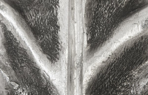 Petiole Wall Leaf, Silver, Small, Version A