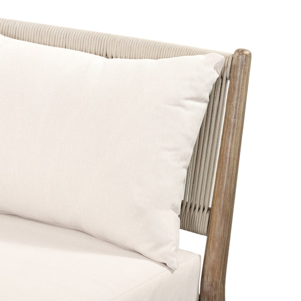 Rosen Outdoor Chaise In Natural Eucalyptus