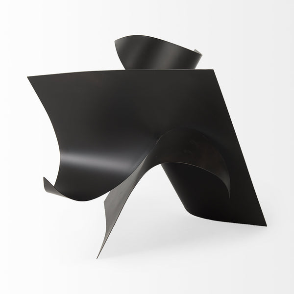 Francesca 18.1L x 18.1W x 18.1H Black Metal Sculptural Decorative Object