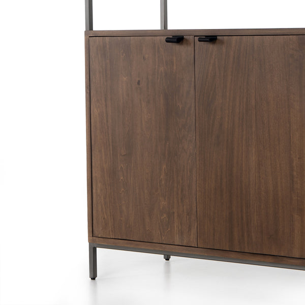 Trey Modular Wide Bookcase In Auburn Poplar