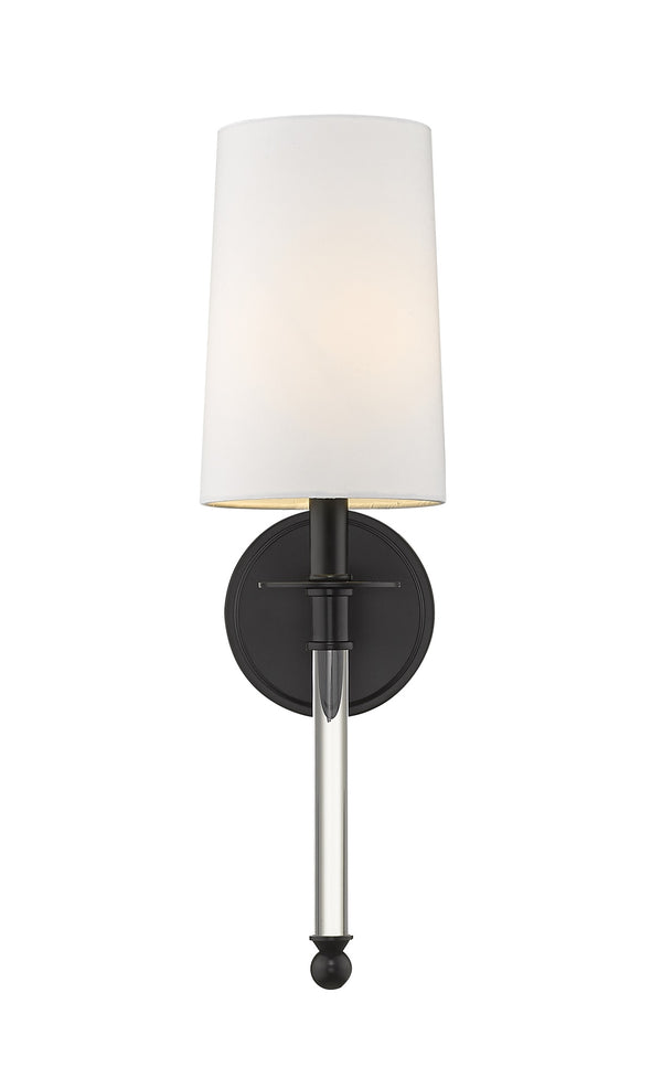 Mila 1 Light Wall Sconce in Matte Black Finish