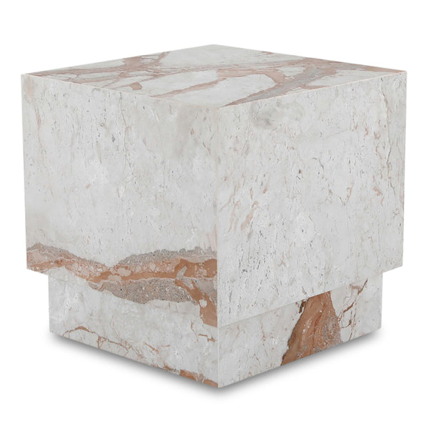 Layla Side Table in Breccia Marble