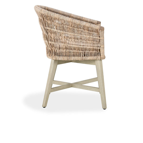 Collins Outdoor Dining Chair in Natural Wood & Sand