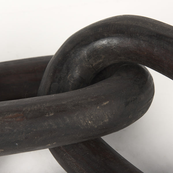 Tayla Large Black-Brown Wood Chain Link