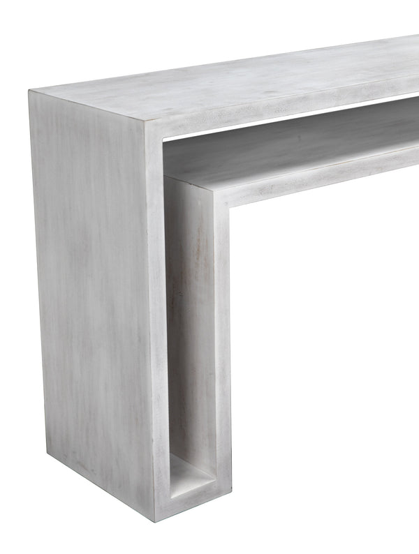 Caine Console, White Wash