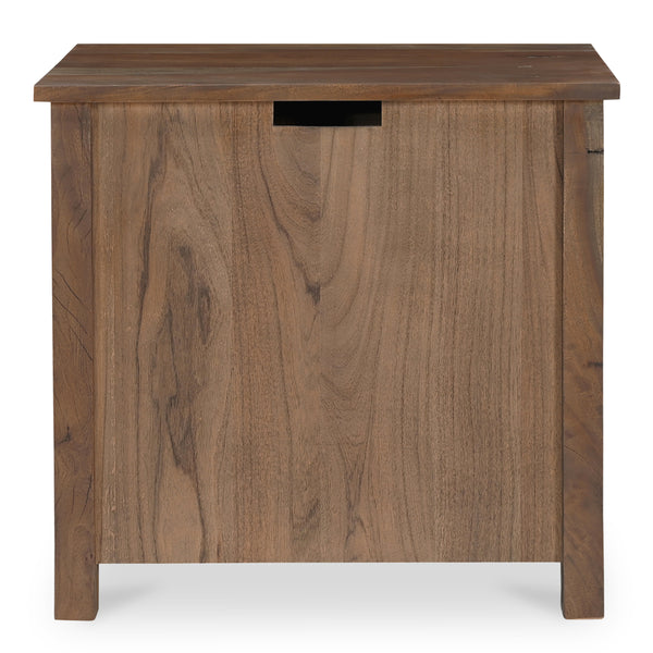 Moe's Gene Charging Nightstand in Dark Brown