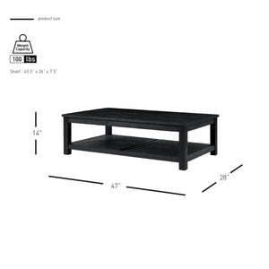 Tiburon KD Coffee Table, Alto Black 