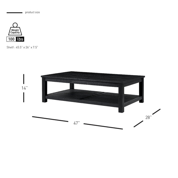 Tiburon KD Coffee Table, Alto Black 
