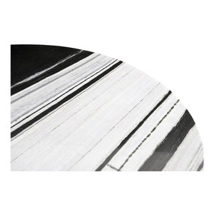 Moe's Celia Round Dining Table in Panda Marble
