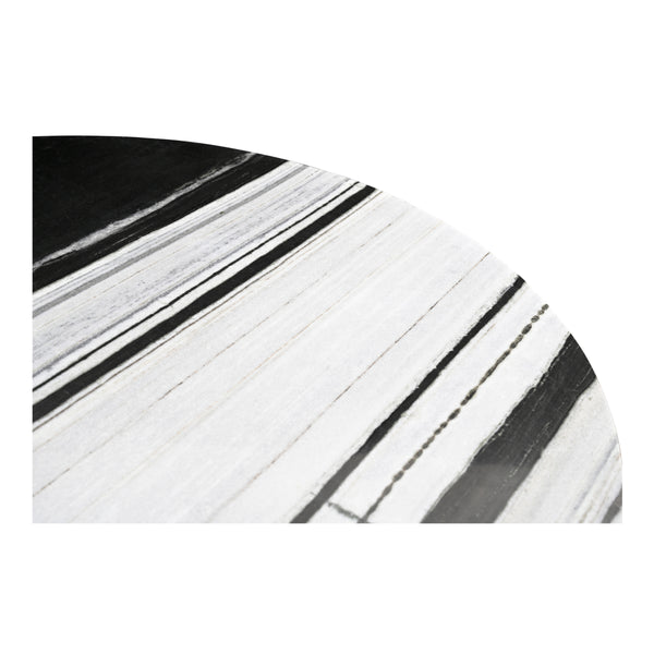 Moe's Celia Round Dining Table in Panda Marble